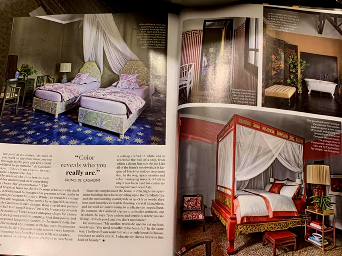 [Caption]Biệt thự LaTrang trên Elle Decor USA, một trong những tạp chí thiết kế nội thất uy tín nhất thế giới