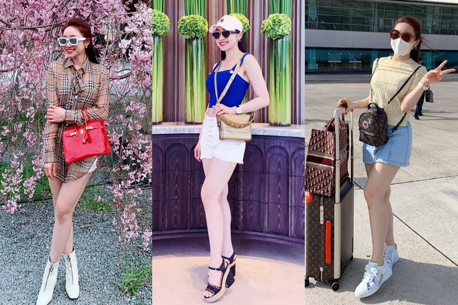 Phong cách thời trang đa dạng, phủ hàng hiệu của bạn gái Chi Bảo.